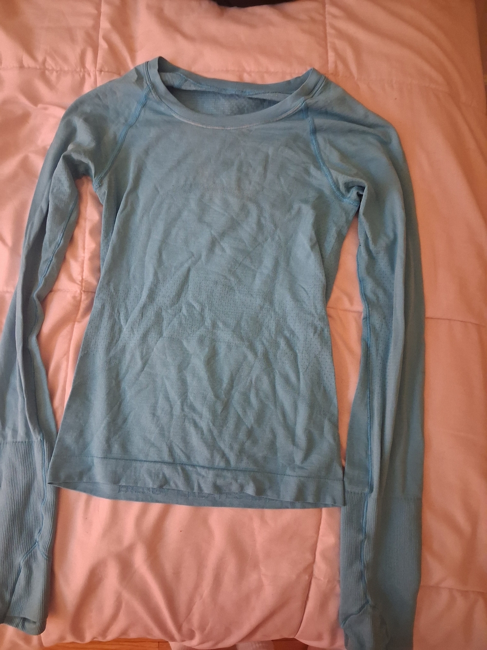 lululemon athletica Light Blue Long Sleeve Tech Top